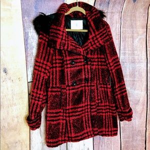 Plus size tartan jacket